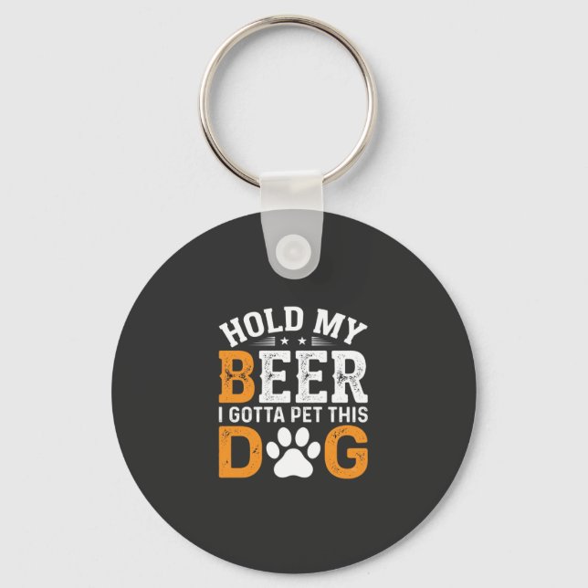 Chaveiro Segure Minha Cerveja Amante de Cachorro (Frente)