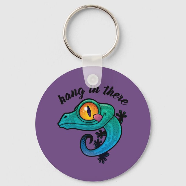 Chaveiro Segure-Se Ali Colorida Gecko (Frente)