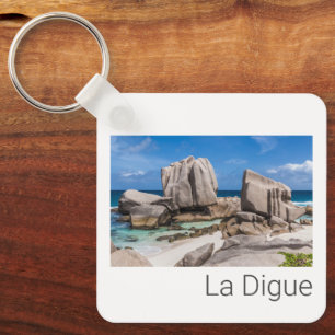 Chaveiro Seicheles La Digue Anse Marron Beach Vintage