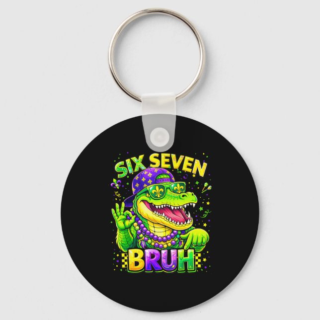Chaveiro Seis Sete 67 Bruh Mardi Gras Mardigator Jacaré  (Frente)