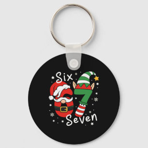 Chaveiro Seis Sete 67 Meme 6 7 Elfo Papai Noel Natal Pijama