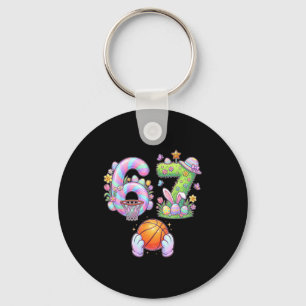 Chaveiro Seis Sete 67 Páscoa Crianças Basquetebol Coelho Ca