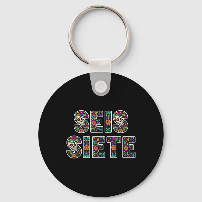 Chaveiro Seis Sete 67 Six Seven Meme Dia De Los Muertos  (Frente)