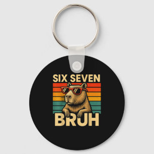 Chaveiro Seis Sete Bruh Capivara Retro Vintage Engraçado 67
