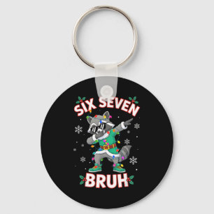 Chaveiro Seis Sete Bruh Dabbing Guaxinim Natal Divertido 6 