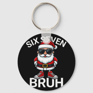 Chaveiro Seis Sete Bruh Divertido 67 Meme Natal Papai Noel