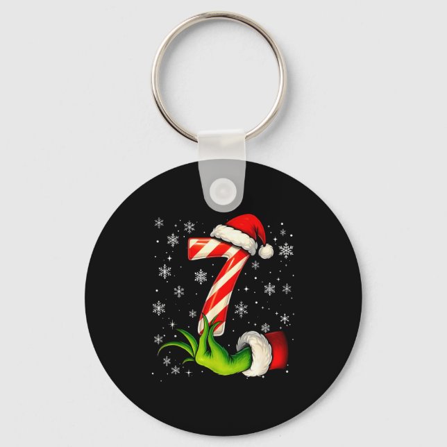 Chaveiro Seis Sete Casal de Natal Engraçado Correspondente  (Frente)