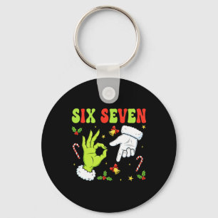 Chaveiro Seis Sete Meme de Natal Tendência 67 Xmas Engraçad