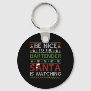 Chaveiro Seja Bom Para Os Papais noeis De Bartender Ver O C