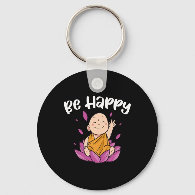 Chaveiro Seja Feliz Yoga (Frente)