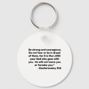 Chaveiro Seja forte e corajosa. Não tenha medo ou tenha me