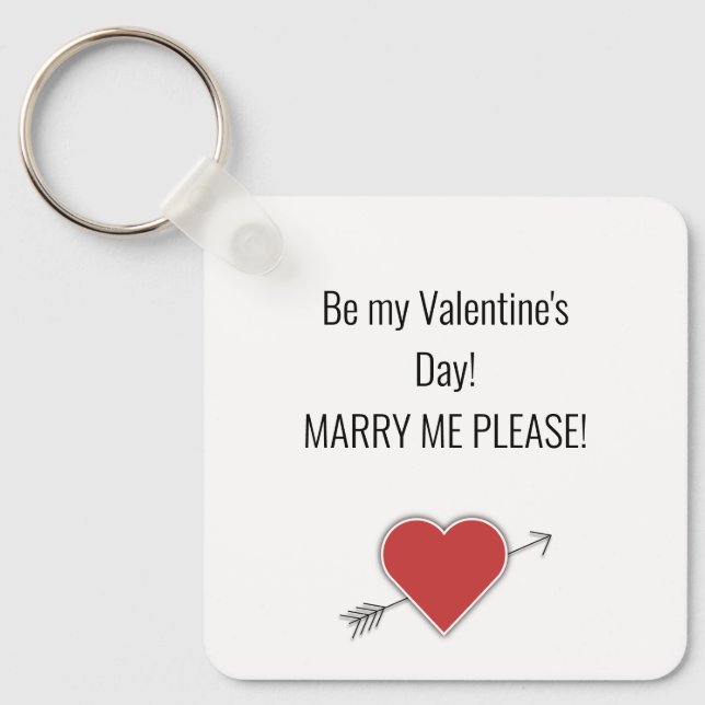 Chaveiro Seja meu Dia de os namorados! CASADO, POR FAVOR! C (Frente)