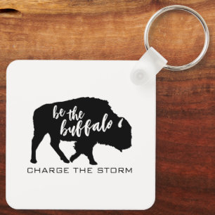 Chaveiro Seja o Buffalo Silhouette a Carregar a Tempestade