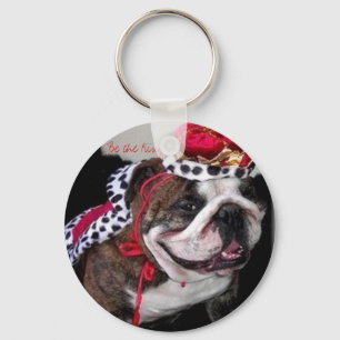 Chaveiro Seja o rei - o buldogue inglês Key Chain