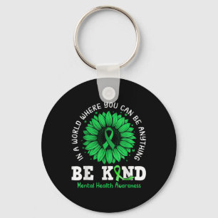 Chaveiro Seja verde Fita Sunflower Mental Health Aware