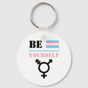 Chaveiro Seja você mesmo   Orgulho Trans