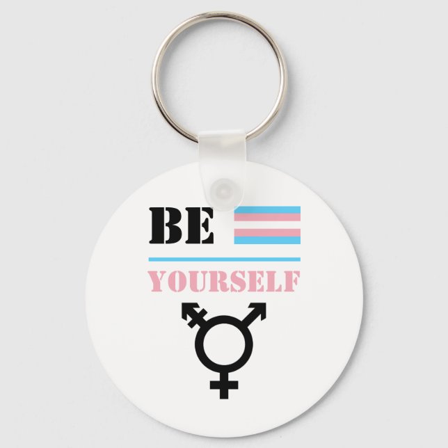 Chaveiro Seja você mesmo | Orgulho Trans (Frente)