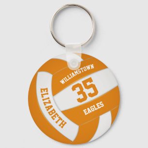 Chaveiro seleção de esporte branco laranja colorido voleibo