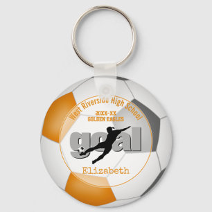 Chaveiro seleção de futebol de cinza laranja dama dama