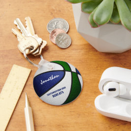 Chaveiro seleção verde azul cor bola de basquetebol masculi