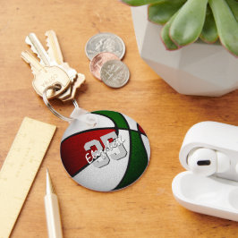 Chaveiro seleção verde-vermelha cor de basquetebol a granel