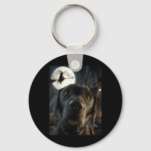 Chaveiro Selfie Engraçado de Labrador Feminino Lua Cheia Vo