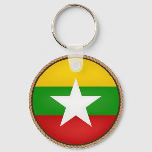 Chaveiro Selo da bandeira cool de Myanmar