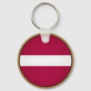 Chaveiro Selo de bandeira da Letónia legal