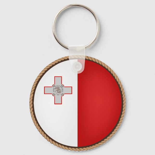 Chaveiro Selo de Bandeira de Malta legal (Frente)