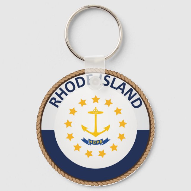 Chaveiro Selo de bandeira de Rhode Island (Frente)
