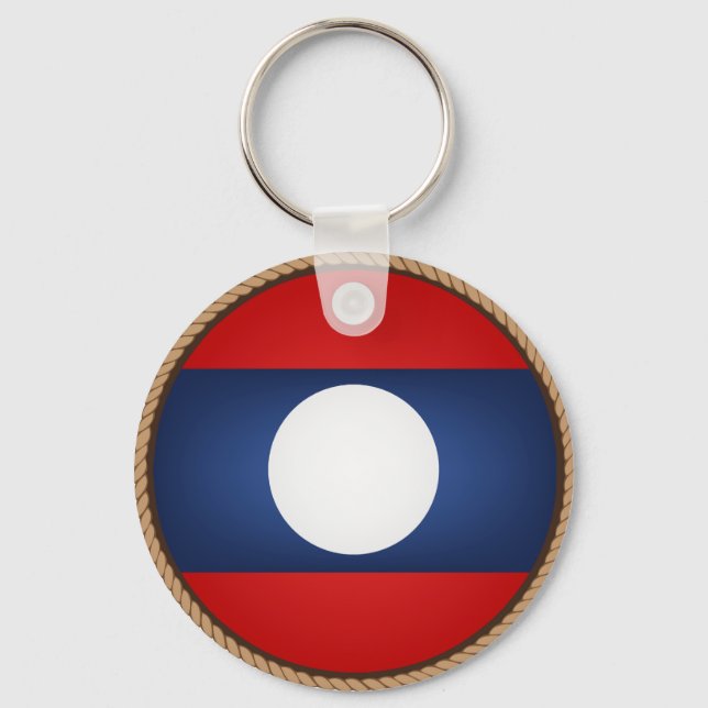 Chaveiro Selo de Bandeira do Laos legal (Frente)