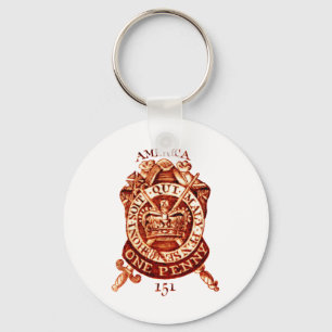 Chaveiro Selo de imposto de 1765 americanos