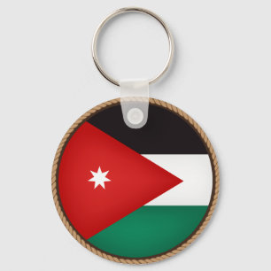 Chaveiro Selo legal da bandeira da Jordânia