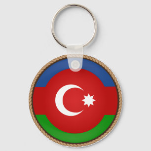 Chaveiro Selo legal da bandeira de Azerbaijan