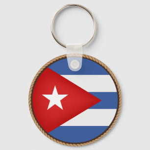 Chaveiro Selo legal da bandeira de Cuba