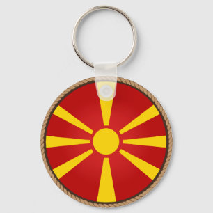 Chaveiro Selo legal da bandeira de Macedónia