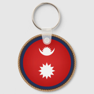 Chaveiro Selo legal da bandeira de Nepal