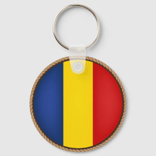Chaveiro Selo legal da bandeira de Romania