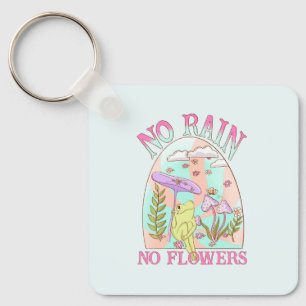 Chaveiro Sem Chuva, Sem Flores - Floral e Cogumelo Vibrante