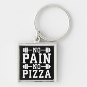 Chaveiro Sem Dor, Sem Pizza - Carboidratos - Novidade Engra