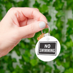 Chaveiro Sem Sinal de Nadação Negrito e Branco