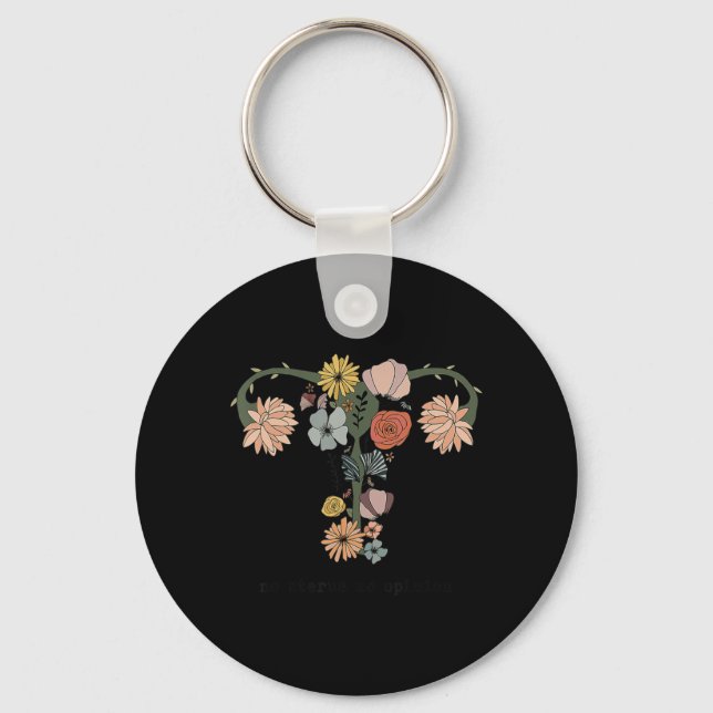 Chaveiro Sem útero Sem Opinião Feminista Pró Escolha Mulher (Frente)