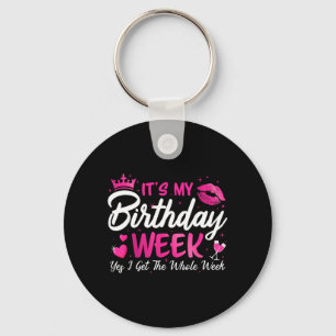 Chaveiro Semana de Aniversário A Semana Toda Festa Garotas