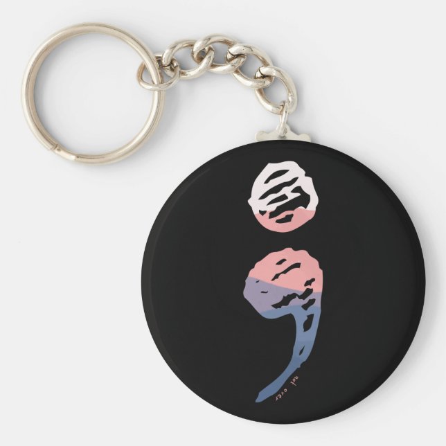 Chaveiro Semicolon - Assuntos de Saúde Mental (Frente)