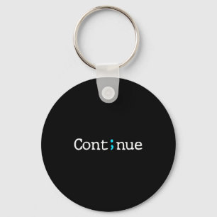 Chaveiro Semicolon Continuar a Prevenção do Suicídio