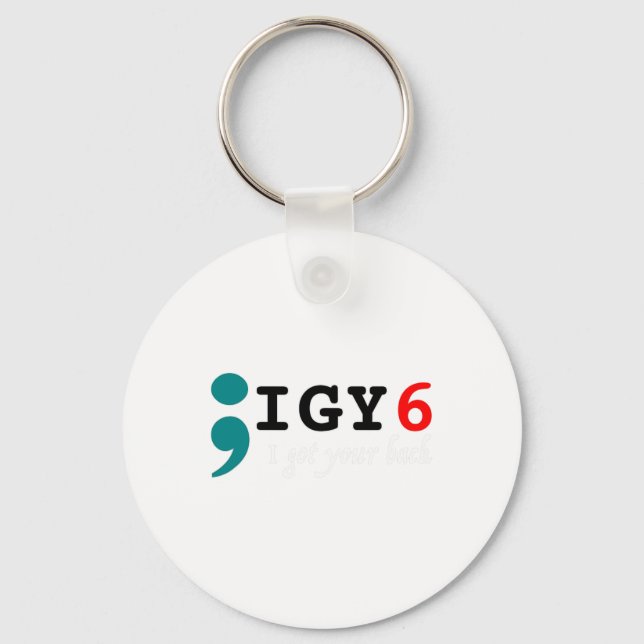 Chaveiro Semicolon, Tenho Sua Consciência Do Suicídio Ck. (Frente)