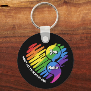 Chaveiro Semikolon Prevenção ao Suicídio LGBTQ Saúde Mental