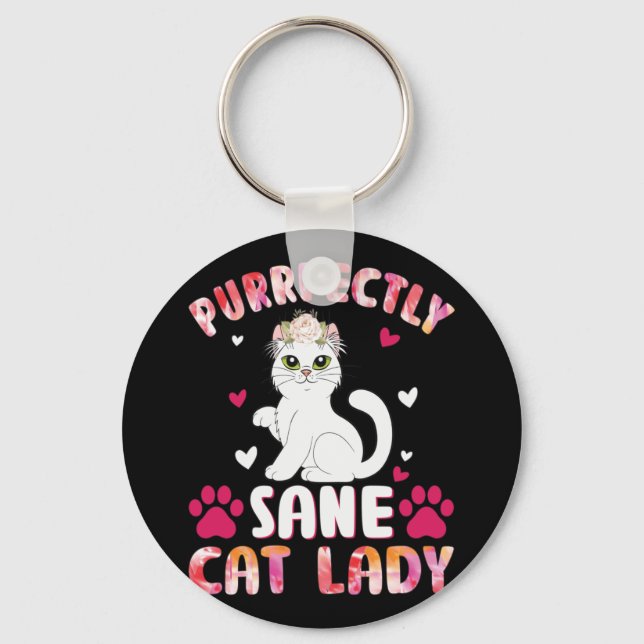 Chaveiro Senhora Chic Cat, Dama de Gato Puramente Sane (Frente)
