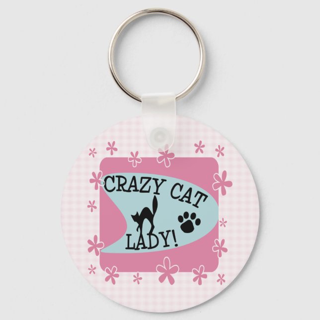 Chaveiro Senhora de Gato Louca - Retro (Frente)