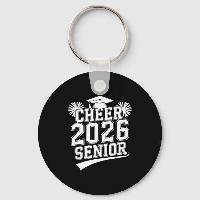 Chaveiro Senior 2026 cheer team mom high school graduation (Frente)